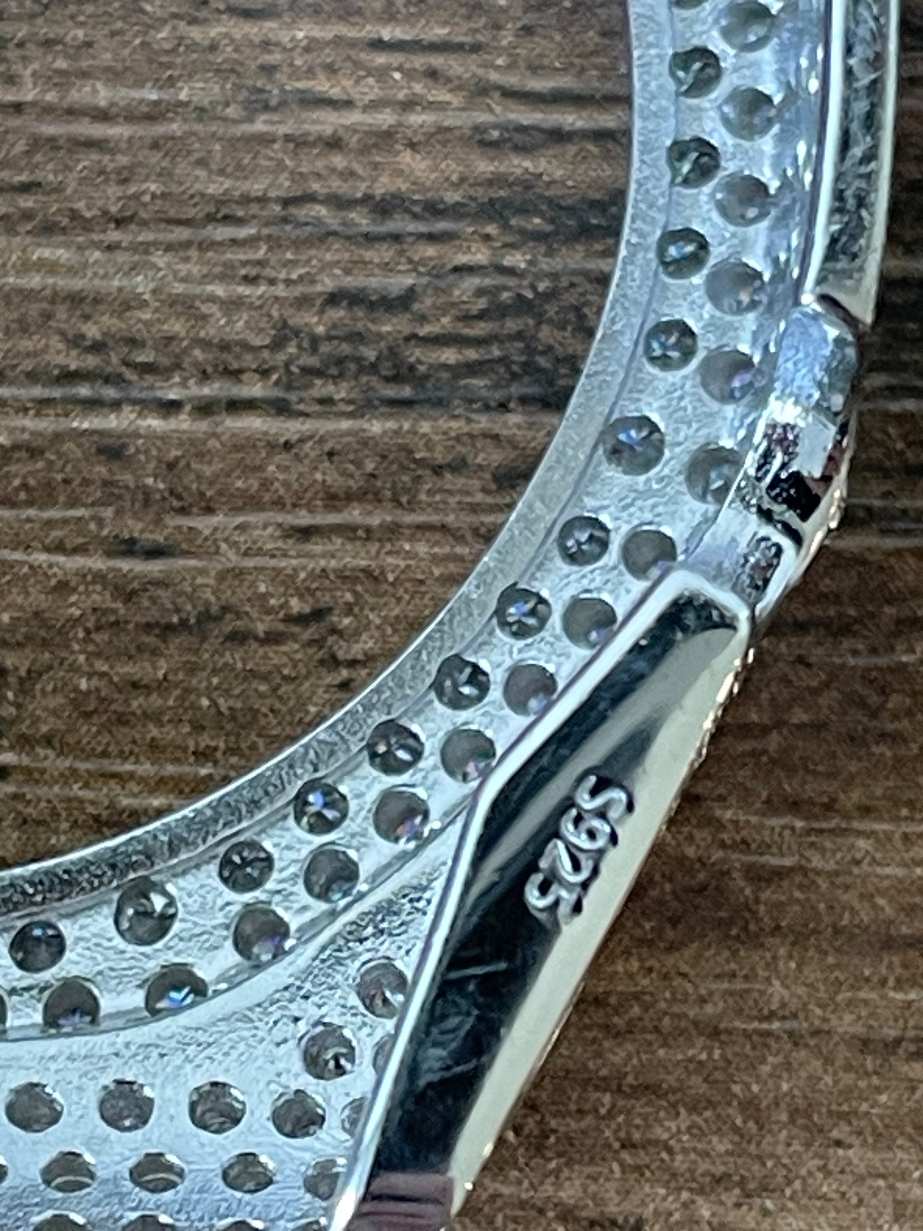 S925 hallmark on sterling silver moissanite GA-2100 bezel cover